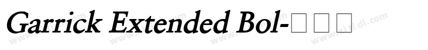 Garrick Extended Bol字体转换 Garrick Extended Bol字体转换